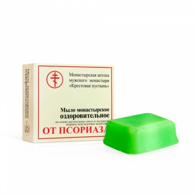 Монастырское мыло «От псориаза» Солох Аул 30 г.