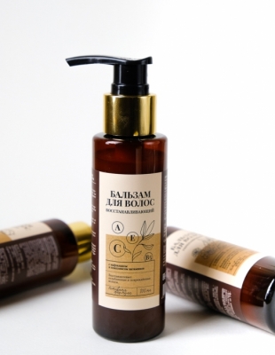 Бальзам для волос «ВОССТАНАВЛИВАЮЩИЙ с Нафталаном» и Комплексом Витаминов 100 мл.