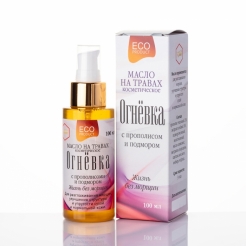 Масло прополисное «Огневка» с подмором и экстрактами трав «ЖИВА» 100мл.