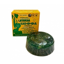 Грязевое арома-мыло«Люффа-Изумрудное» «Лимон-апельсин» (мыло+мочалка) 80гр.